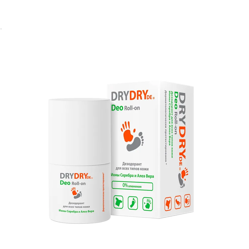 DRY DRY Дезодорант с ионами серебра и алоэ вера / Deo 50 мл, фото 1