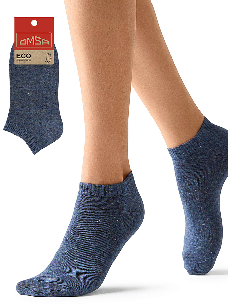 OMSA Носки укороченные с люрексом Blu Melange 39-41 / ECO 255, фото 2