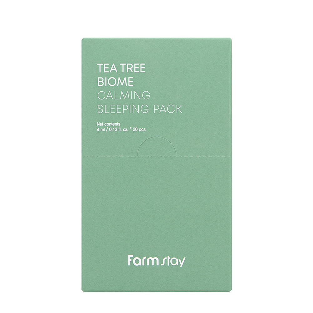 FARMSTAY Маска ночная успокаивающая для лица с чайным деревом / Tea Tree Biome Calming Sleeping Pack 20*4 мл, фото 1