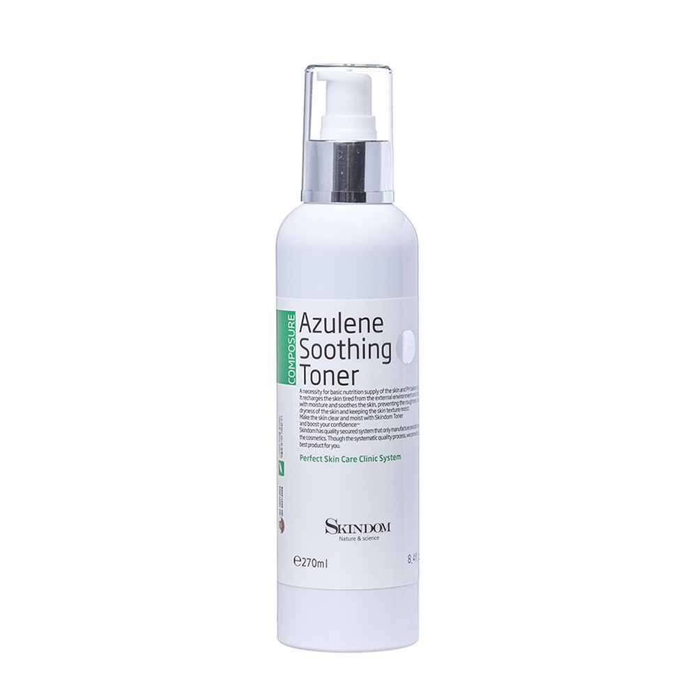 SKINDOM Тоник успокаивающий с азуленом / AZULENE SOOTHING TONER 220 мл, фото 1
