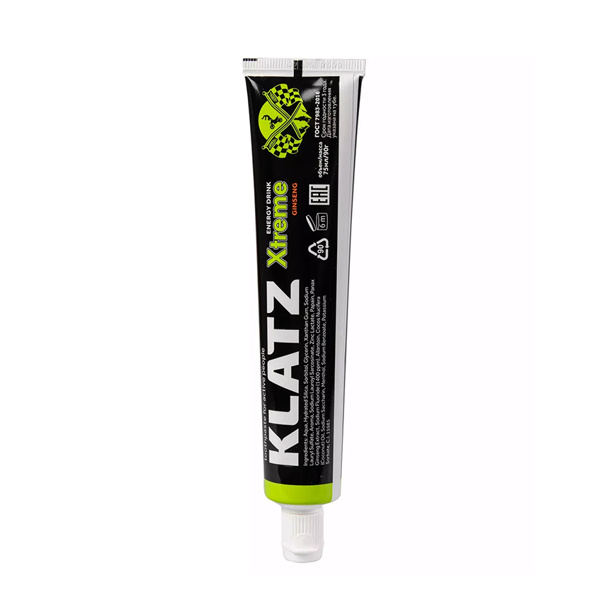 KLATZ Паста зубная для активных людей Женьшень / X-treme Energy drink 75 мл, фото 2