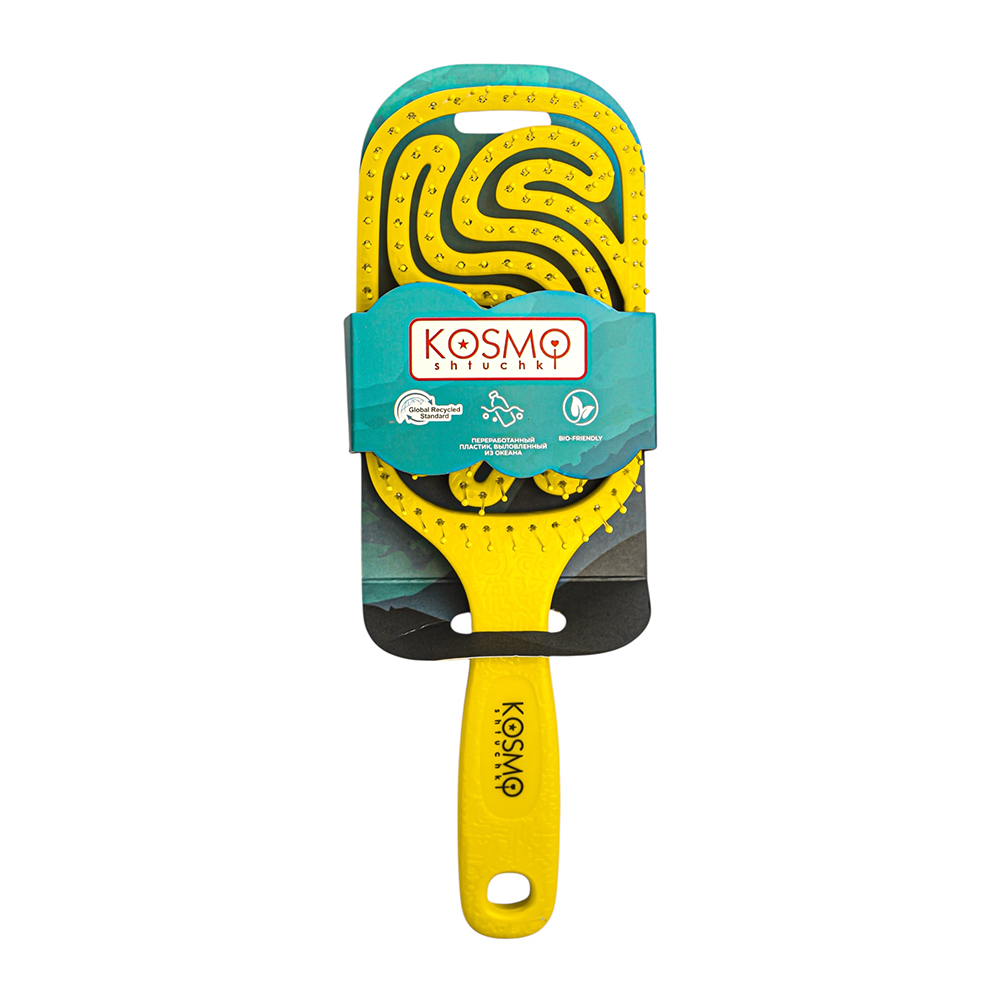 KOSMO SHTUCHKI Расческа KosmoShtuchki продувная широкая коралл, цветной микс, фото 4