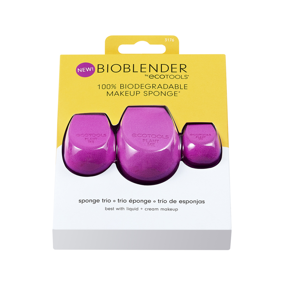 ECOTOOLS Набор биоразлагаемых спонжей для макияжа / Bioblender Makeup Sponge Trio, фото 4