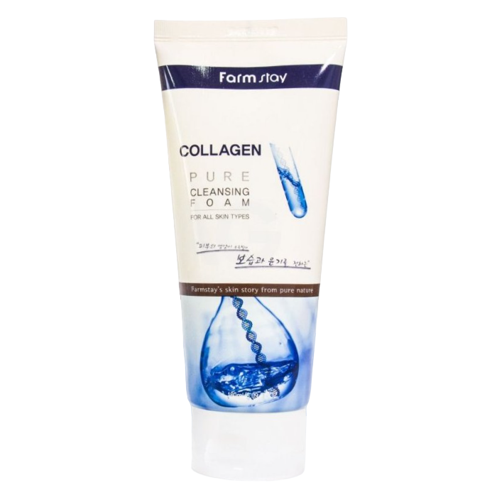 FARMSTAY Пенка очищающая с коллагеном / PURE CLEANSING FOAM 180 мл, фото 1