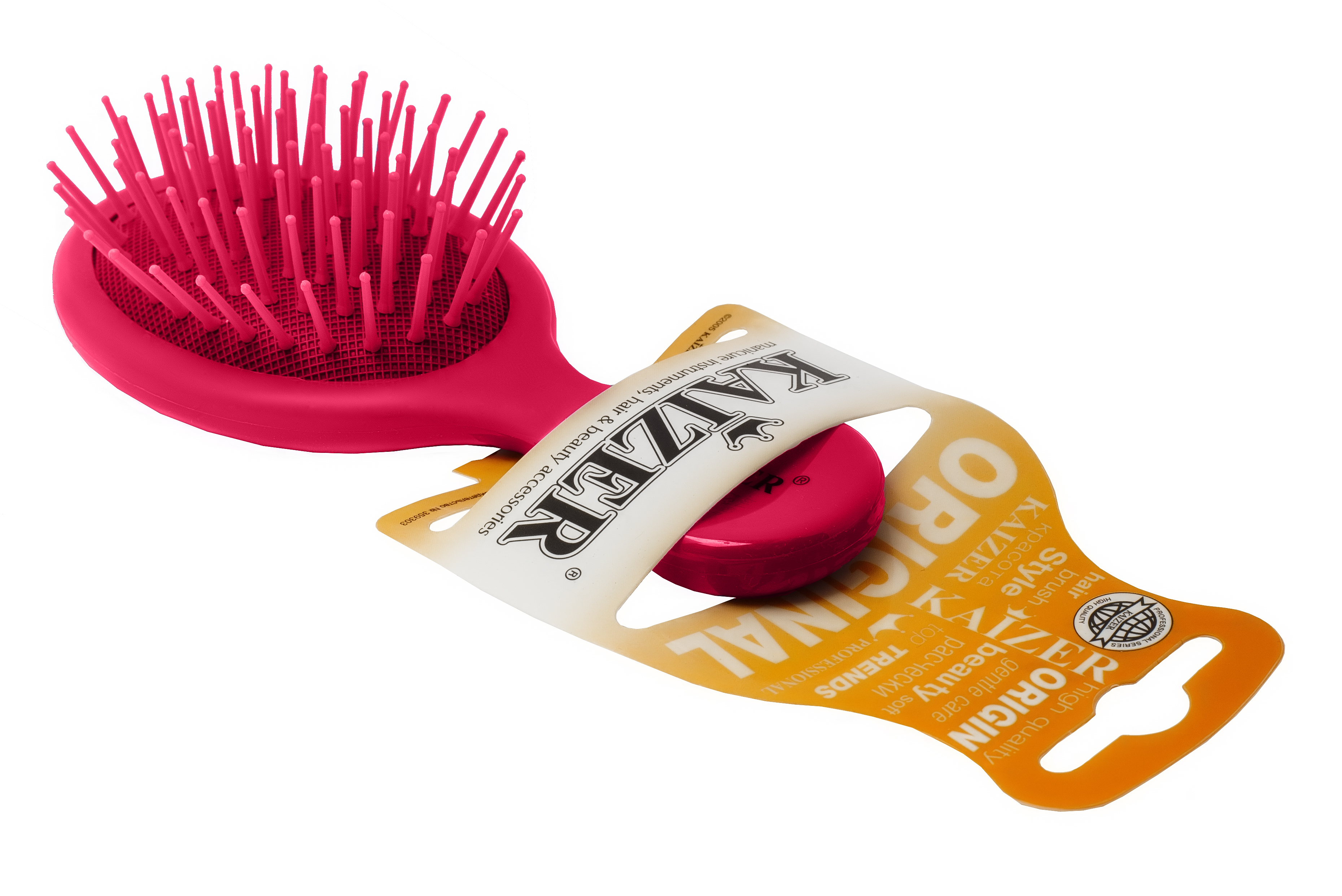 KAIZER Расческа массажная малая, пластик, розовая, фото 2