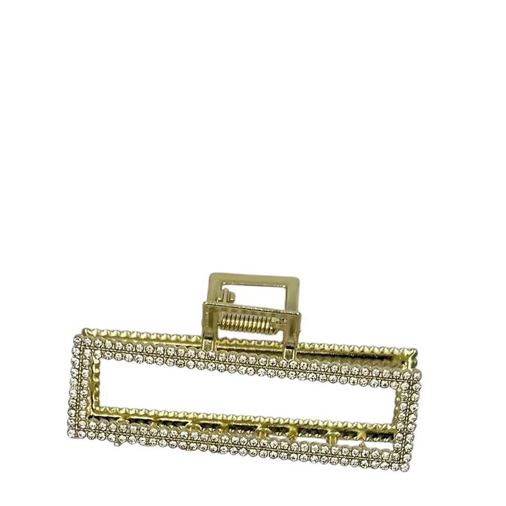 IWOU PROFESSIONAL Краб для волос большой Стразы в золоте 1шт, фото 1