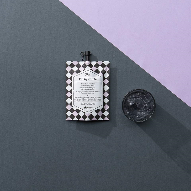 DAVINES SPA Маска детокс для волос и кожи  головы / The Purity Circle 1 * 50 мл, фото 2