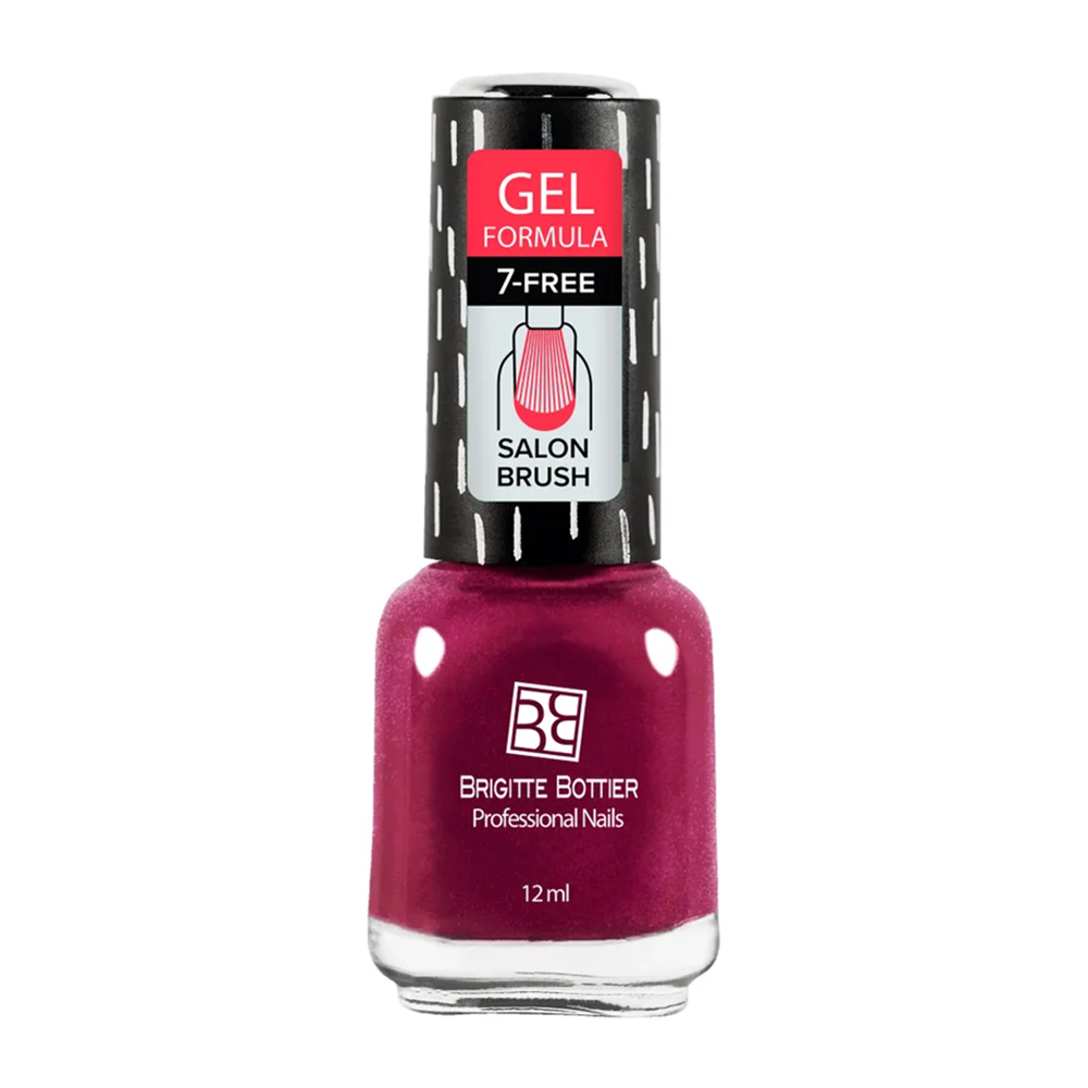 BRIGITTE BOTTIER 16 лак для ногтей гелевый, вишневый перламутровый / GEL FORMULA 12 мл, фото 1