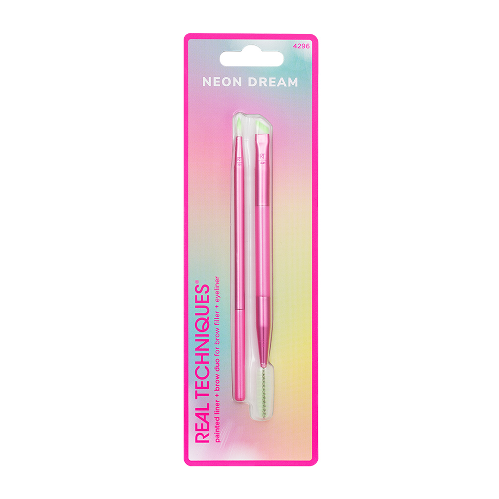 REAL TECHNIQUES Набор кистей для макияжа глаз и бровей / Real Techniques Neon Dream Painted Liner + Brow Duo, фото 1