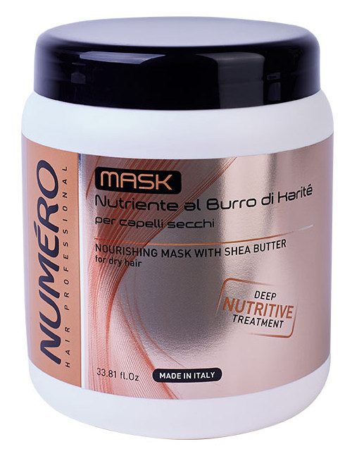 BRELIL PROFESSIONAL Маска с маслом карите для сухих волос / Numero 1000 мл, фото 1