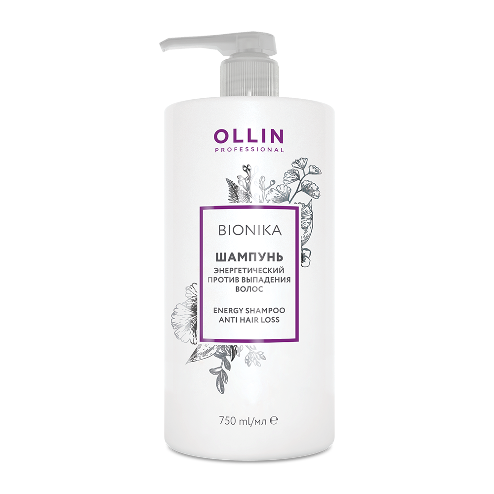 OLLIN PROFESSIONAL Шампунь энергетический против выпадения волос / BioNika Energy Shampoo Anti Hair Loss 750 мл, фото 1