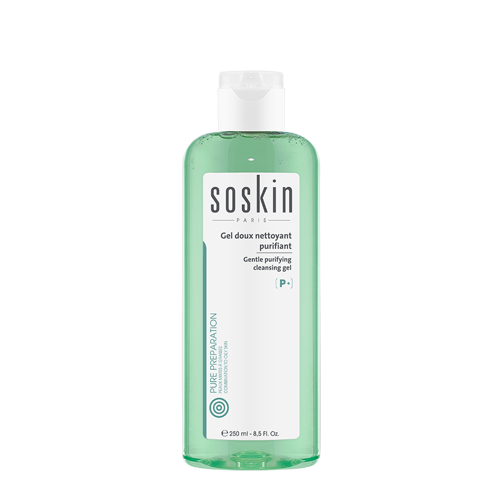 SOSKIN Гель очищающий для комбинированной кожи / P+ Gentle Purifying Cleansing Gel 250 мл, фото 1