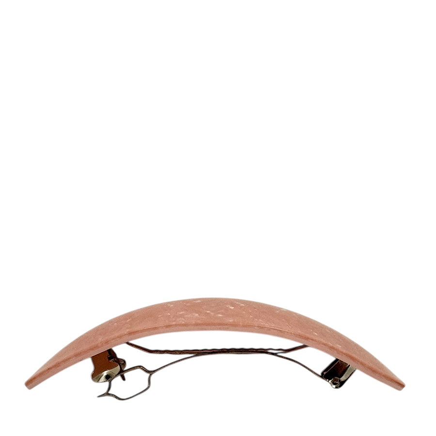 IWOU PROFESSIONAL Заколка - автомат Минерал овальная пудрово-розовая 4*10см, фото 3