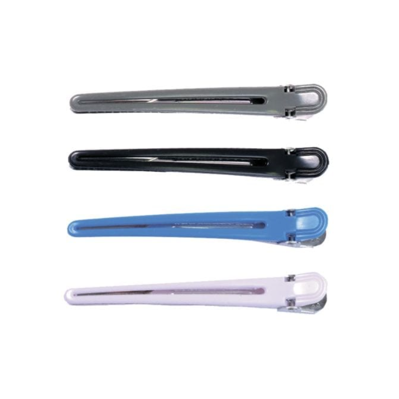 HAIRWAY Зажим пластиковый, разные цвета 100 мм 12 шт, фото 1