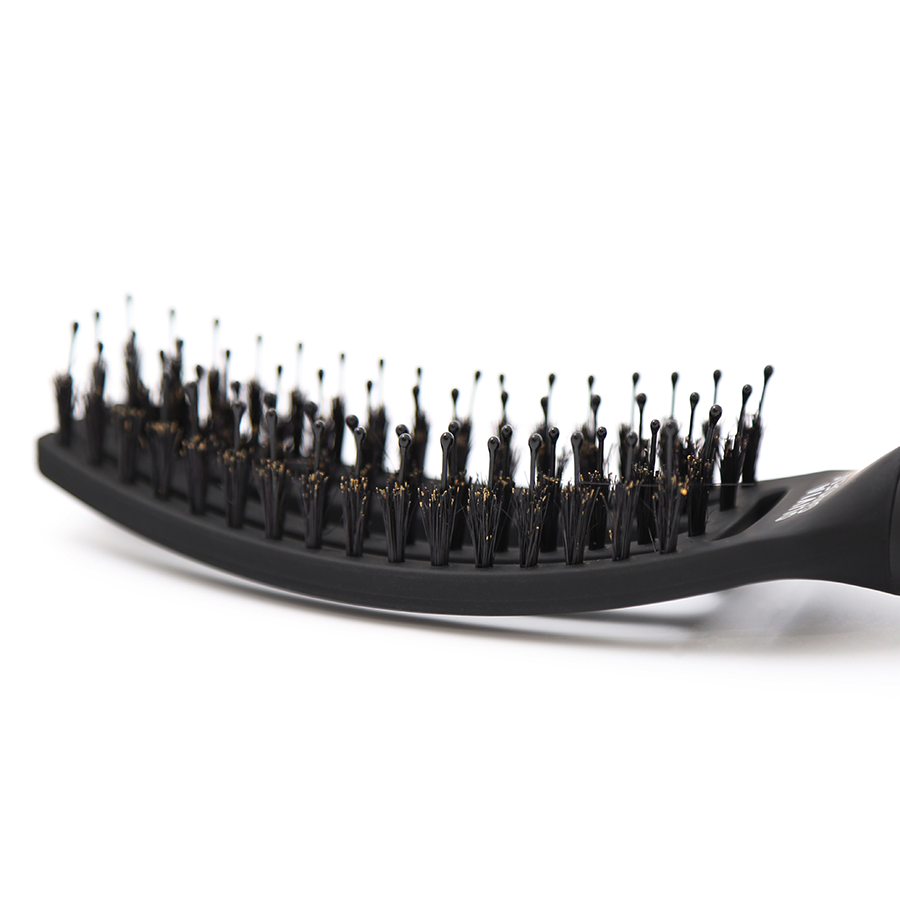 OLIVIA GARDEN Щетка Fingerbrush Care Iconic Boar&Nylon Full Black S, фото 2