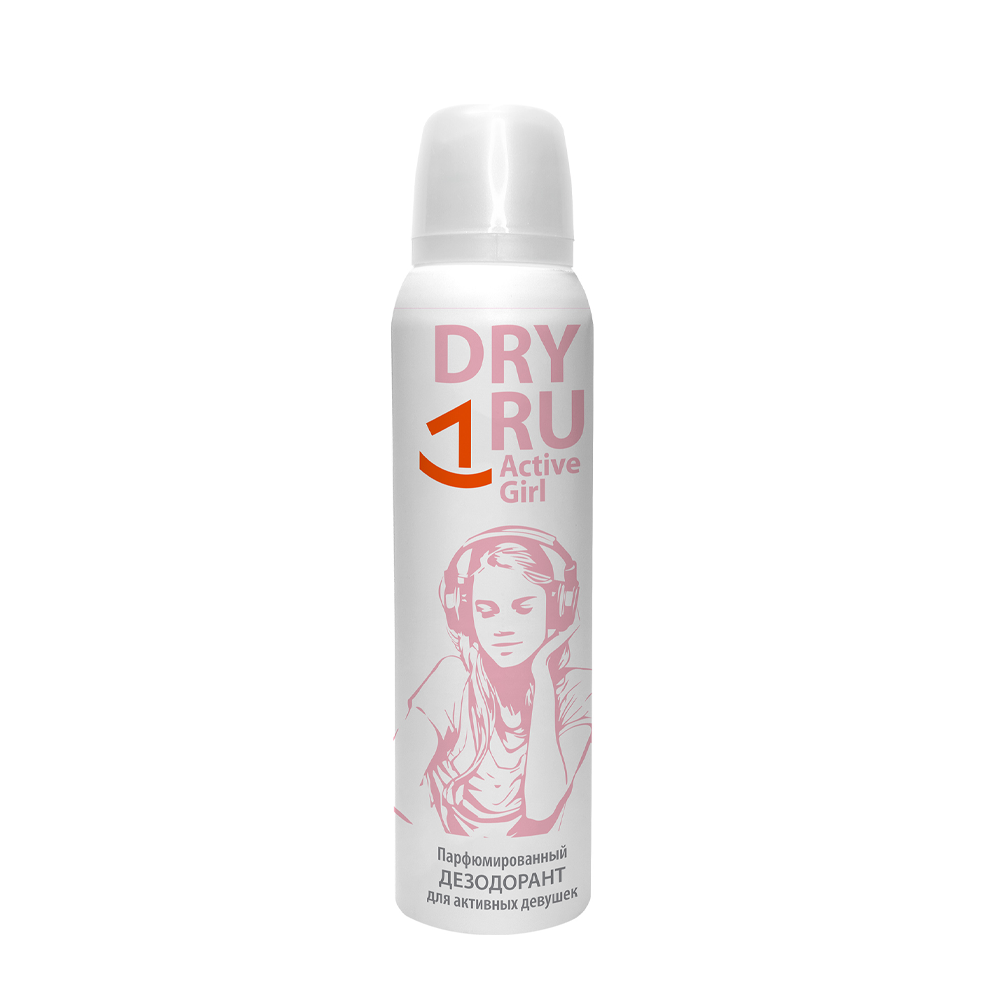 DRY RU Дезодорант парфюмированный для девочек / DRYRU Active Girl 125 мл, фото 1