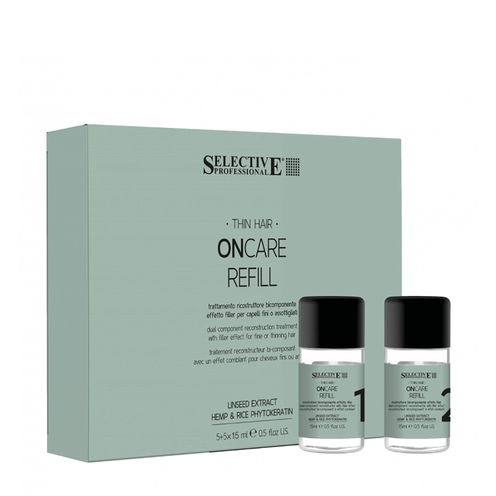 SELECTIVE PROFESSIONAL Филлер двухкомпонентный для восстановления волос / ONCARE REFILL 5+5х15 мл, фото 1