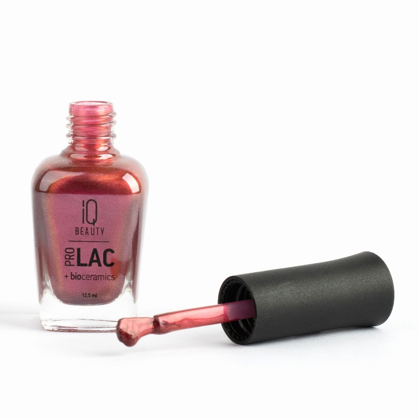 IQ BEAUTY 096 лак для ногтей укрепляющий с биокерамикой / Nail Polish PROLAC+bioceramics 12,5 мл, фото 2