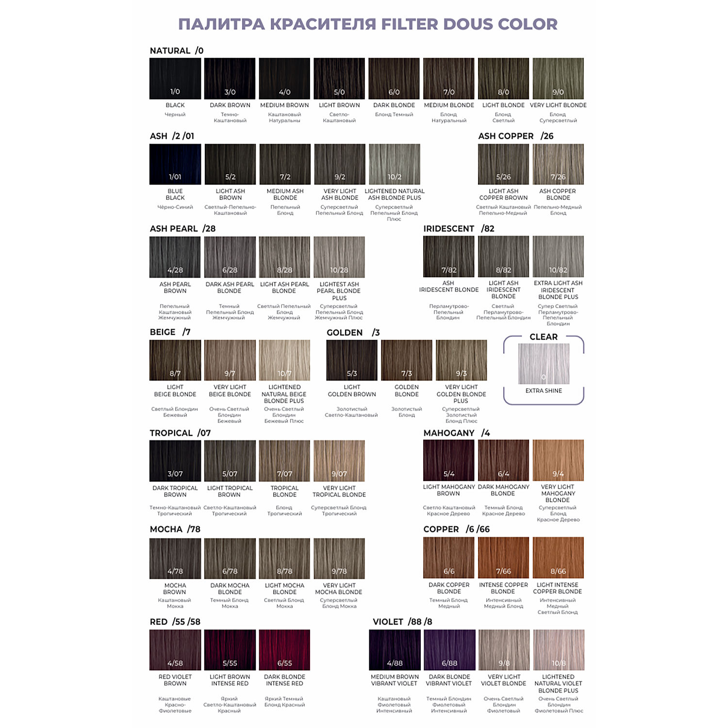 LISAP MILANO 5/4 крем-краска безаммиачная, светло-каштановый красное дерево / Filter Douscolor 60 мл, фото 3