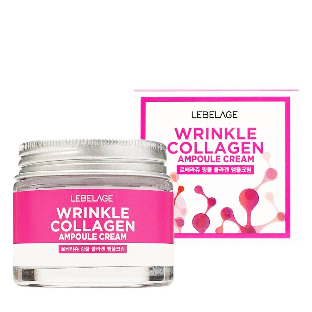 LEBELAGE Крем ампульный для лица с коллагеном / Lebelage Ampule Cream Wrinkle Collagen 70 мл, фото 2