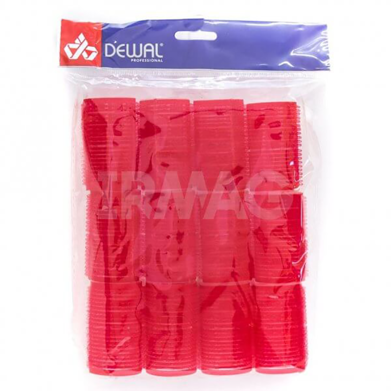DEWAL PROFESSIONAL Бигуди-липучки красные d 36 мм 12 шт/уп, фото 2