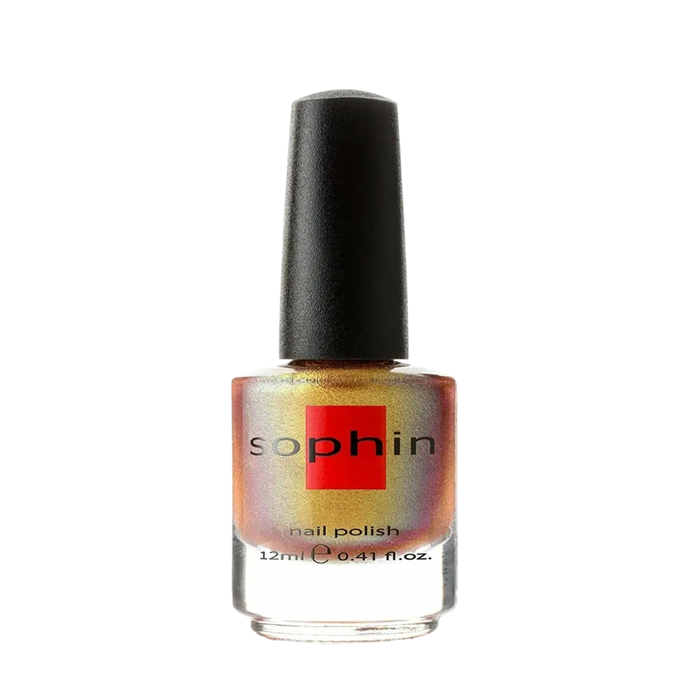 SOPHIN 0333 лак для ногтей, коричнево-золотистый дуохром / Chrom&Chromatic 12 мл, фото 1