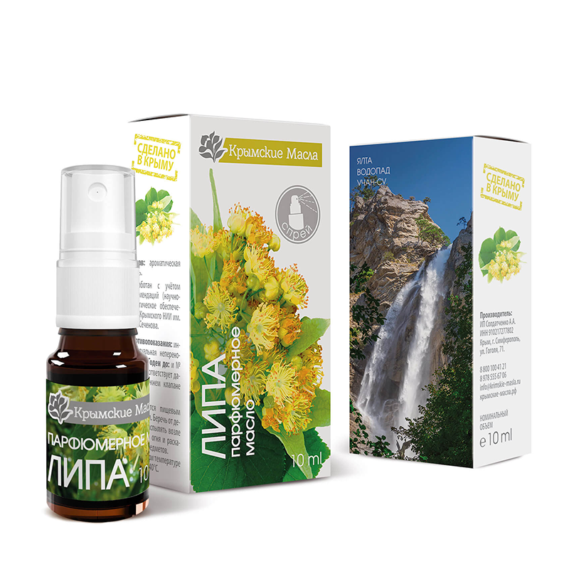 КРЫМСКИЕ МАСЛА Масло парфюмерное, липа, спрей / Крымские масла 10 мл, фото 2