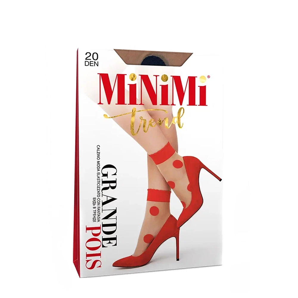 MINIMI Носки женские Caramello/Nero 0 (UNI) / Mini POIS GRANDE 20, фото 1