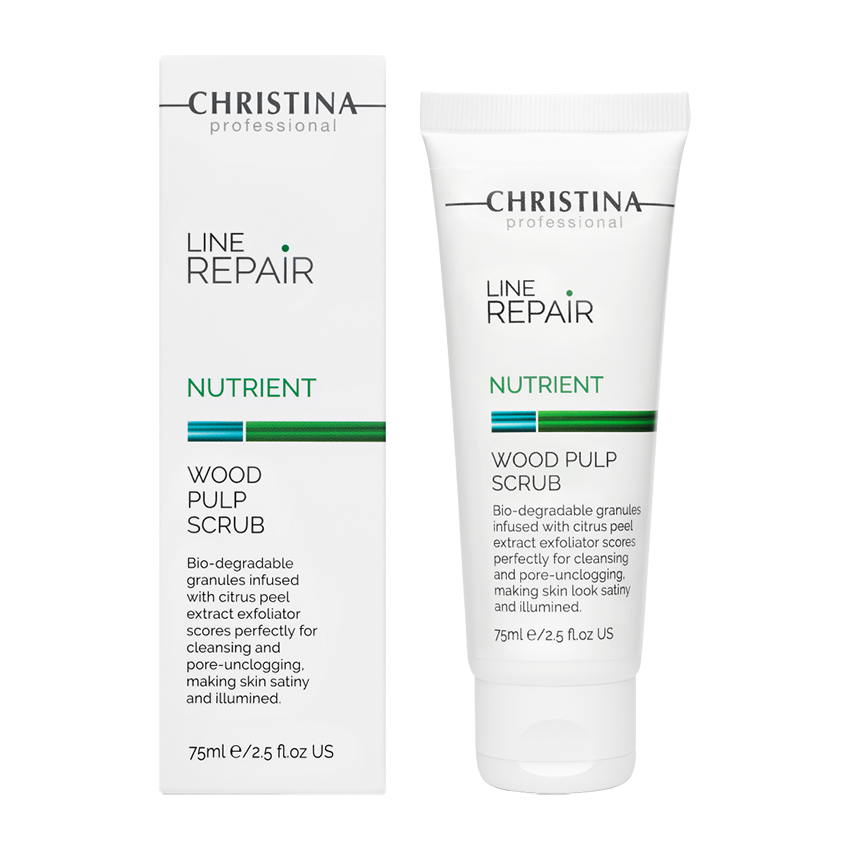CHRISTINA Скраб с частицами коры цитрусовых для лица / Line Repair Nutrient Wood Pulp Scrub 75 мл, фото 2