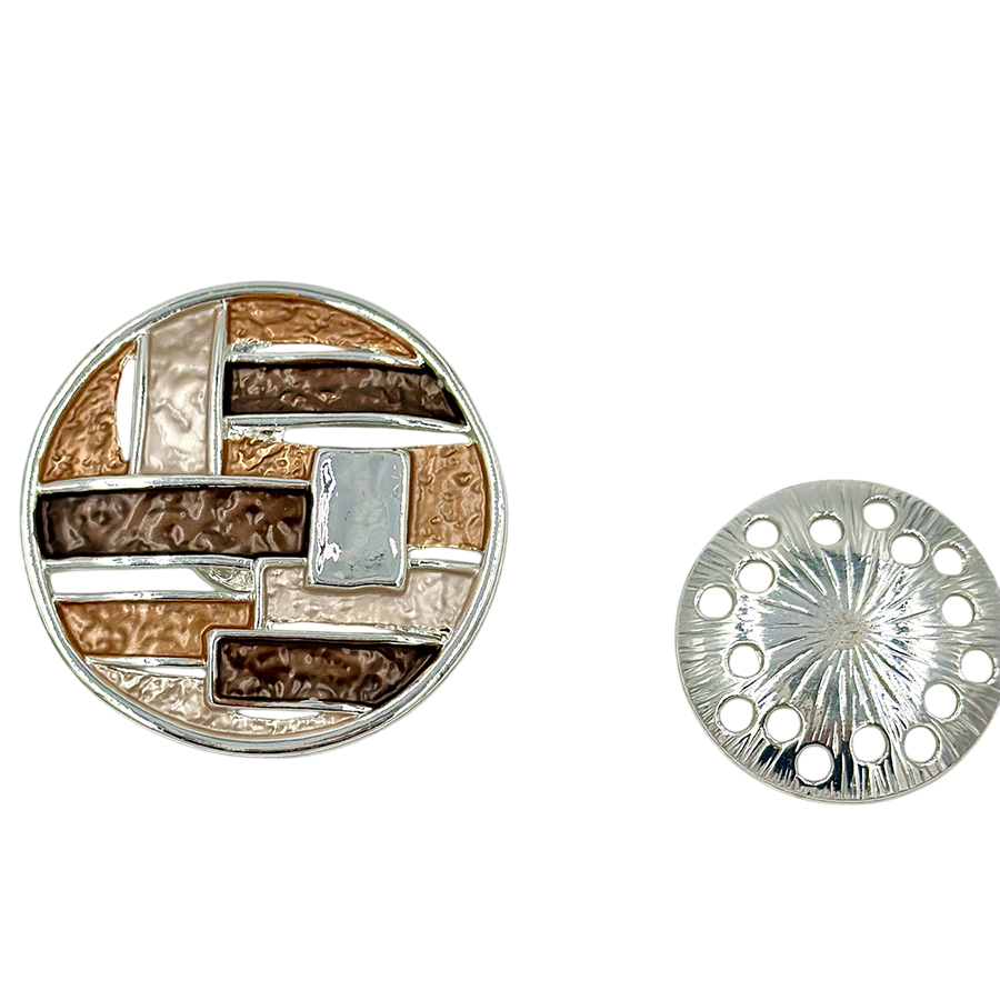 IWOU PROFESSIONAL Брошь-магнит Круг удачи коричневый, фото 2