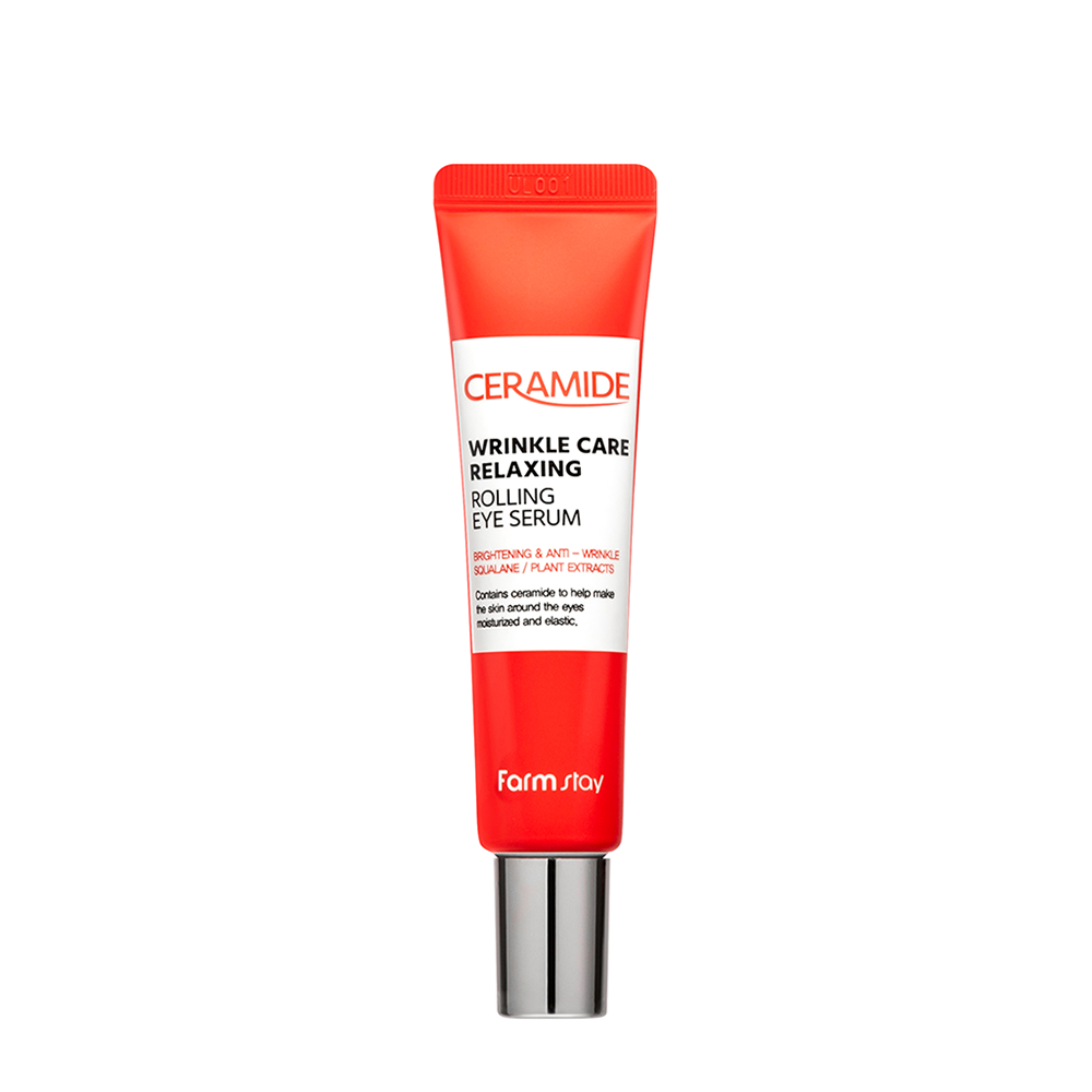 FARMSTAY Сыворотка-роллер питательная  для глаз с церамидами / Ceramide Wrinkle Care Relaxing Rolling Eye Serum 25 мл, фото 1