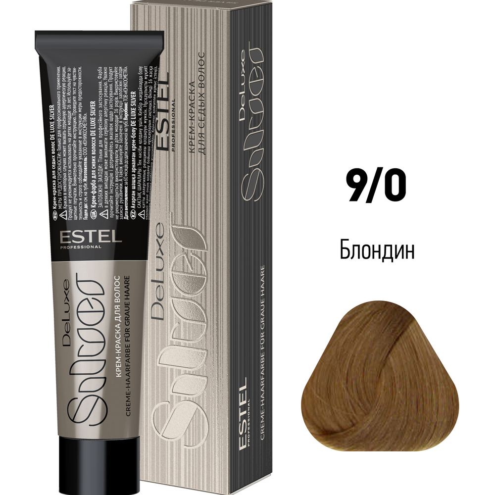 ESTEL PROFESSIONAL 9/0 краска для волос, блондин / DE LUXE SILVER 60 мл, фото 2