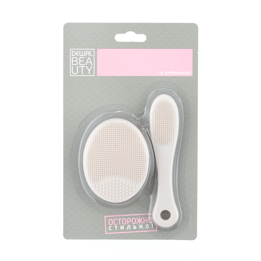DEWAL BEAUTY Набор спонжей для умывания, силиконовый 65 мм x 50 мм, 105 мм х 25 мм 2 шт, фото 3
