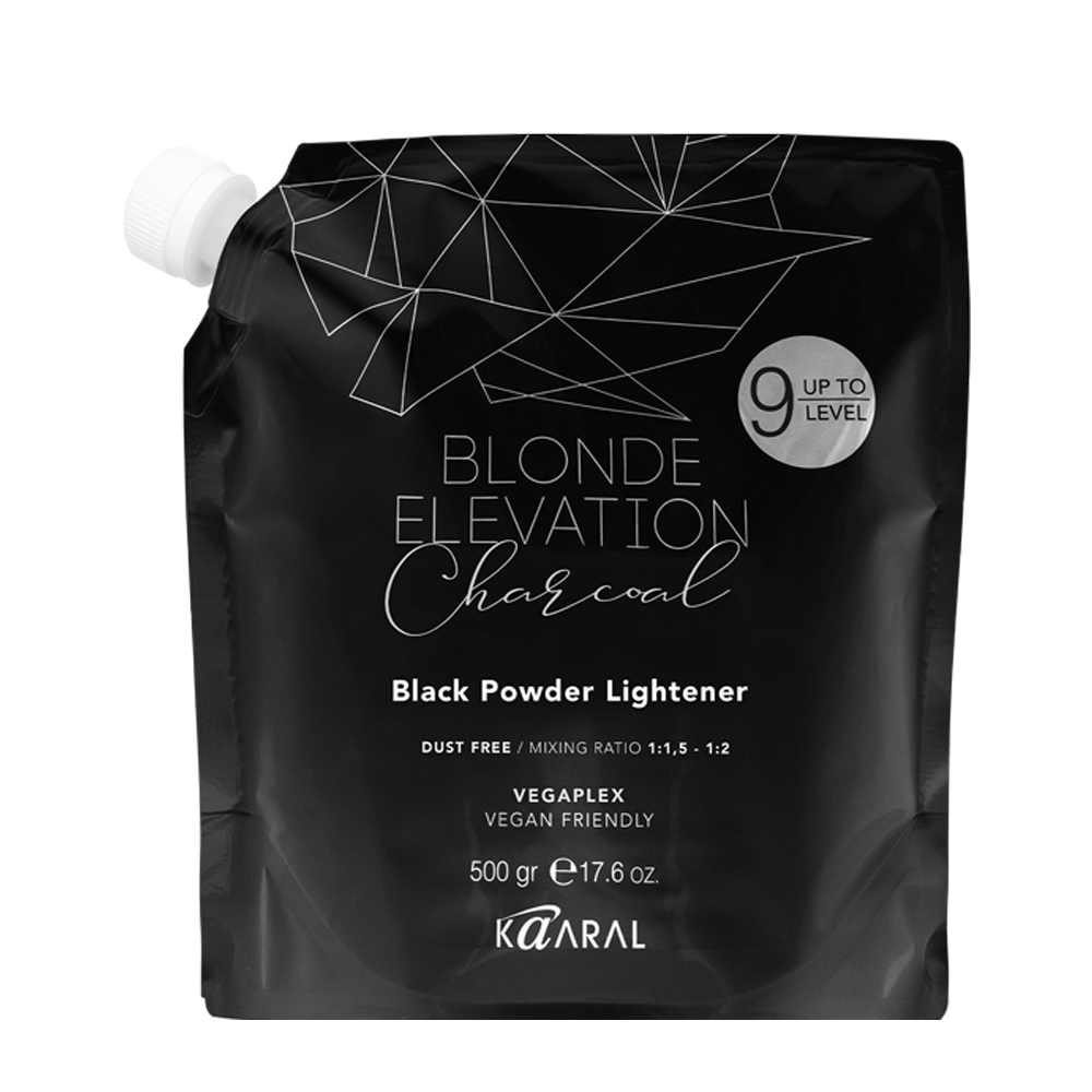 KAARAL Пудра черная обесцвечивающая / BLONDE ELEVATION CHARCOAL BLACK POWDER LIGHTENER GR 500 гр, фото 1