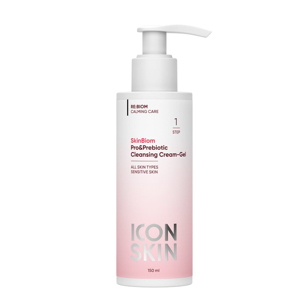 ICON SKIN Крем-гель очищающий для умывания c про- и пребиотиками / SkinBiom 150 мл, фото 1
