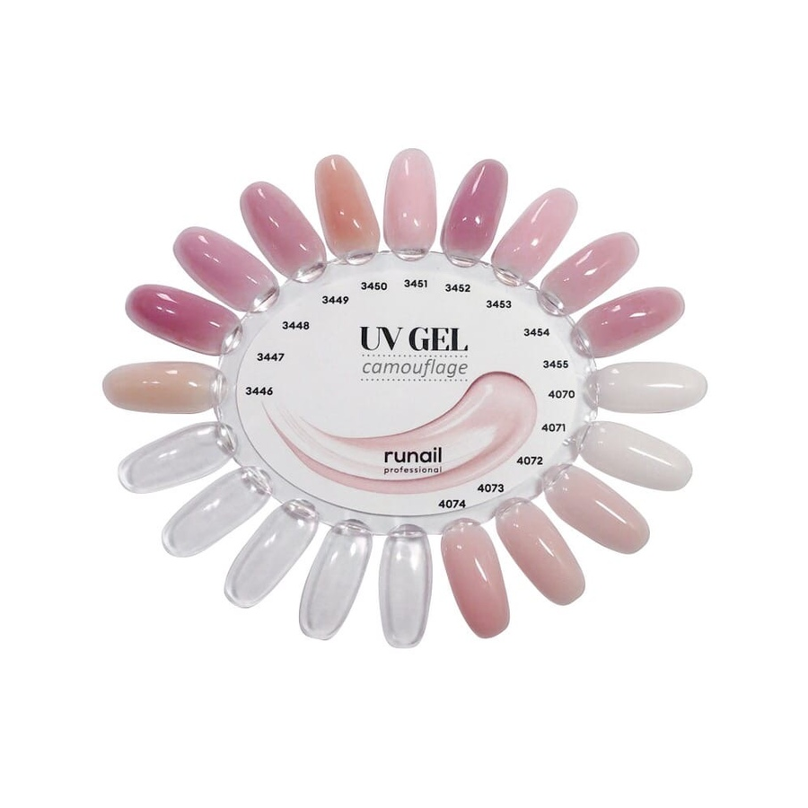 RUNAIL УФ-гель камуфлирующий, сияющий френч 15 гр, фото 3