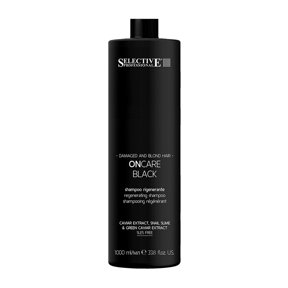 SELECTIVE PROFESSIONAL Шампунь предназначенный для светлых и поврежденных волос / BLACK ONCARE BLACK 1000 мл, фото 1
