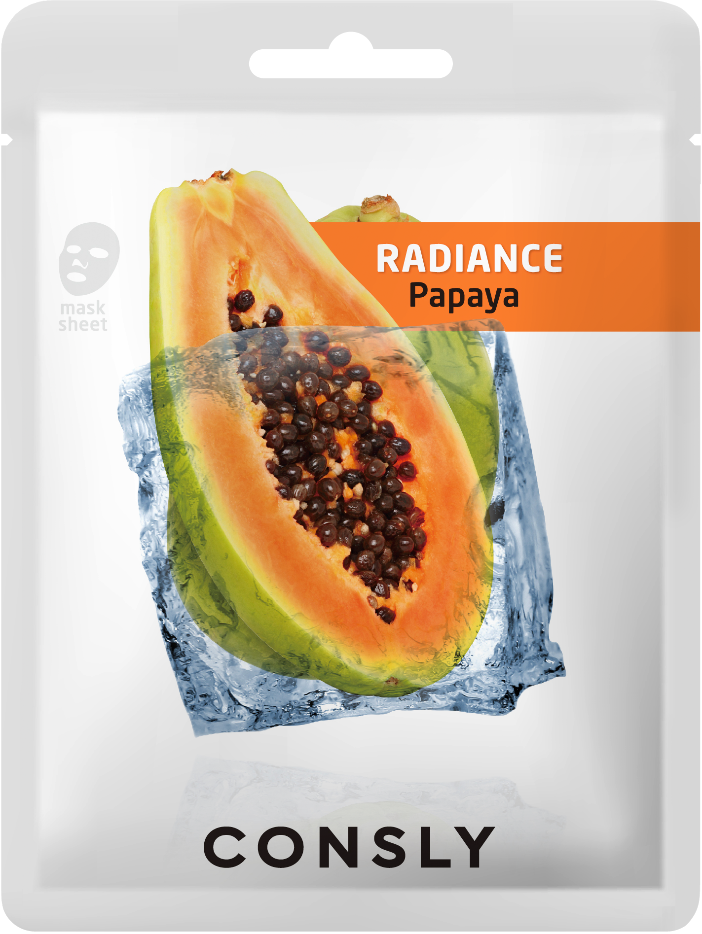 CONSLY Маска тканевая выравнивающая тон кожи с экстрактом папайи 20 мл, фото 1