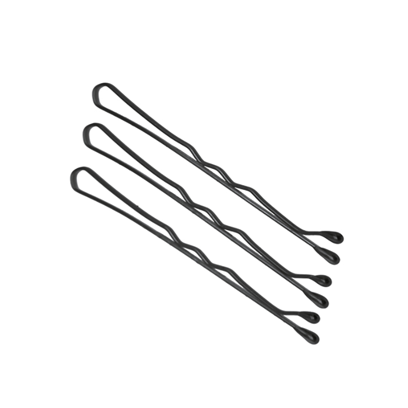 DEWAL PROFESSIONAL Невидимки черные, волна 50 мм, 24 шт/уп (на блистере), фото 2