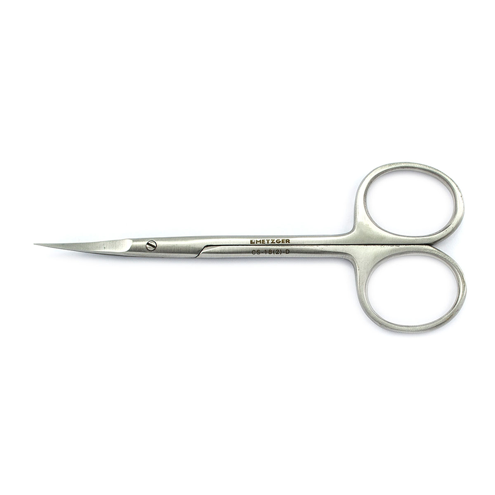 METZGER Ножницы для кожи CS-1/8(2)-D (CVD), изогнутые матовые, фото 1