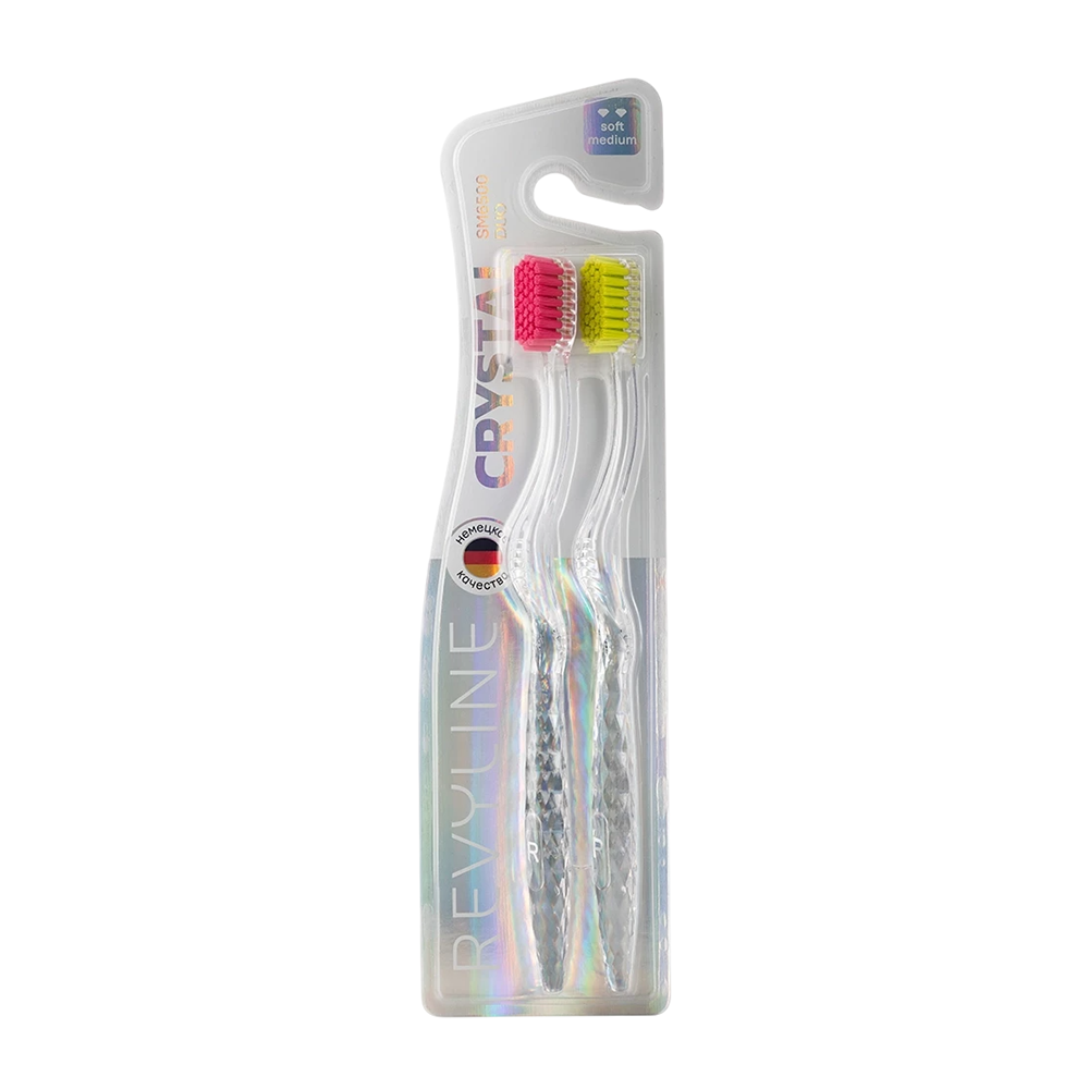 REVYLINE Набор зубных щеток, салатовая и розовая / SM6500 Duo Crystal 2 шт, фото 1