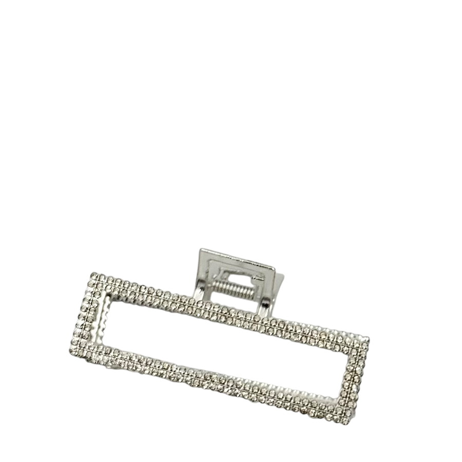 IWOU PROFESSIONAL Краб для волос большой Стразы в серебре 1шт, фото 2