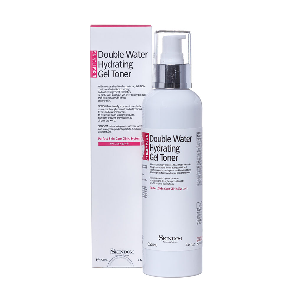 SKINDOM Тоник-гель увлажняющий / DOUBLE WATER HYDRATING GEL TONER 220 мл, фото 2