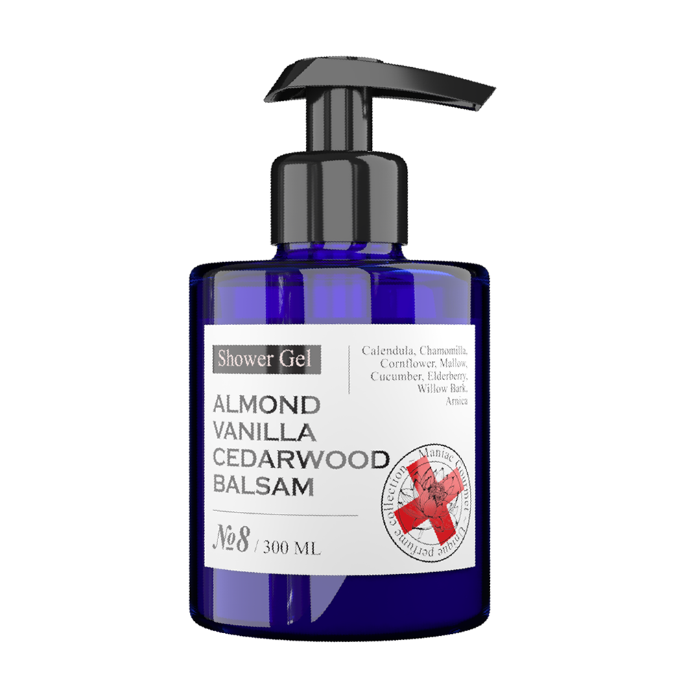 MANIAC GOURMET Гель для душа парфюмированный №9 Морская вода, Сливочный сандал, Ветивер, Амбра 300 мл, фото 1