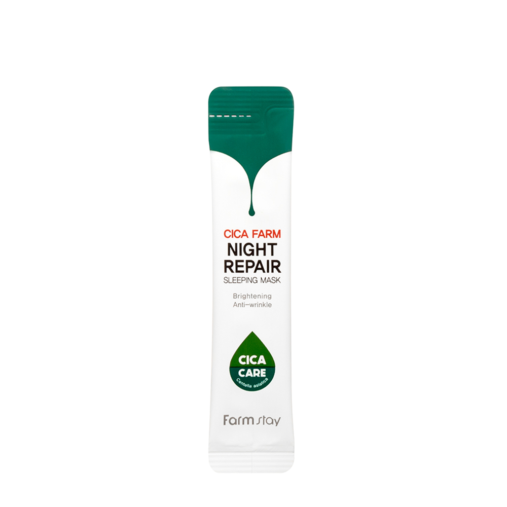 FARMSTAY Маска ночная восстанавливающая для лица с центеллой / Cica Farm Night Repair Sleeping Mask 4 мл, фото 1