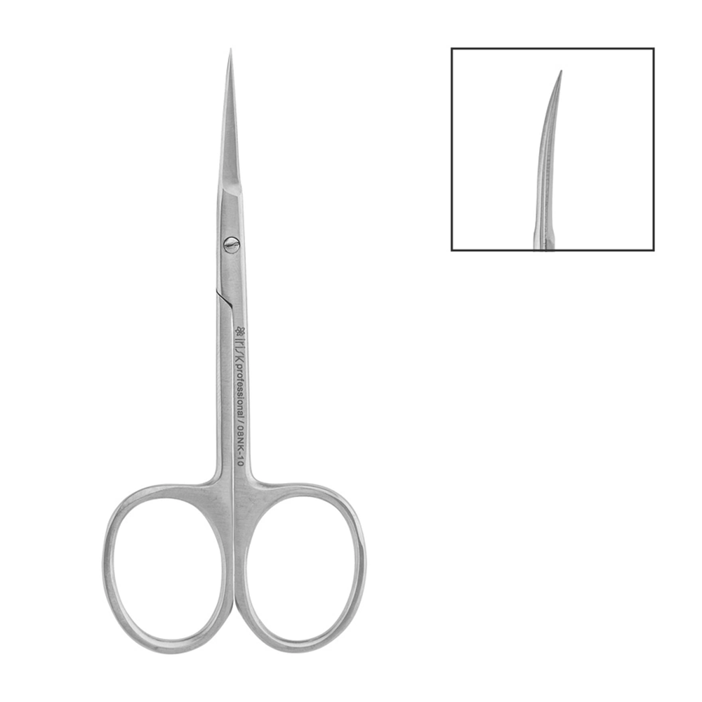 IRISK PROFESSIONAL Ножницы для кутикулы 08NK-10 матовые, ручная заточка, длина 10 см, фото 2