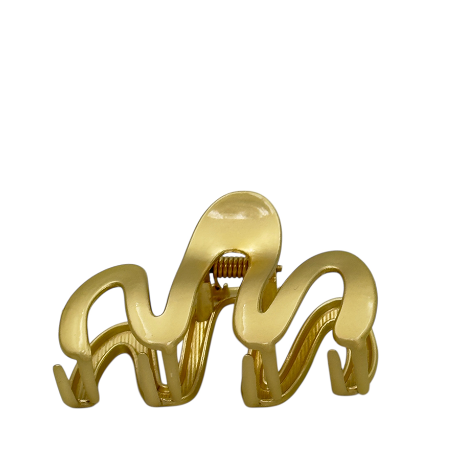 IWOU PROFESSIONAL Краб для волос Волна золото 5,5*3,5см, фото 2