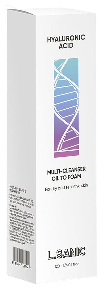 L.SANIC Масло-пенка гидрофильное с гиалуроновой кислотой 120 мл, фото 2