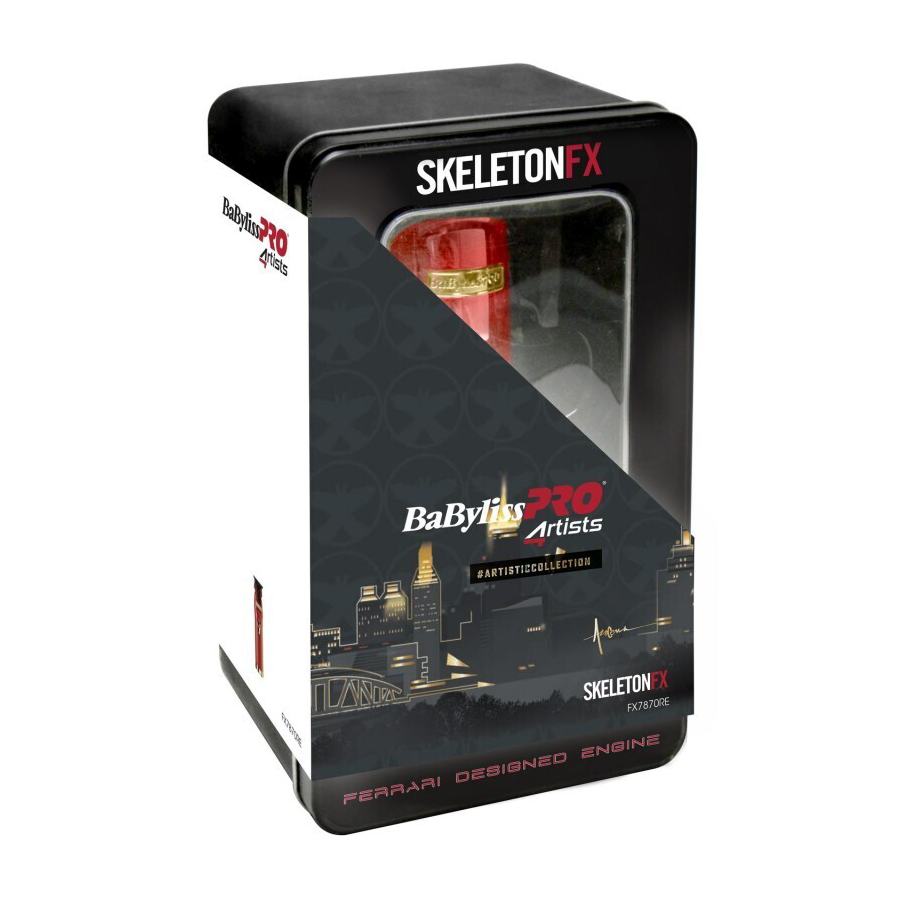 BABYLISS PRO Триммер для окантовки SKELETON FX RED, аккуммуляторно-сетевой, 0,1 мм, фото 3