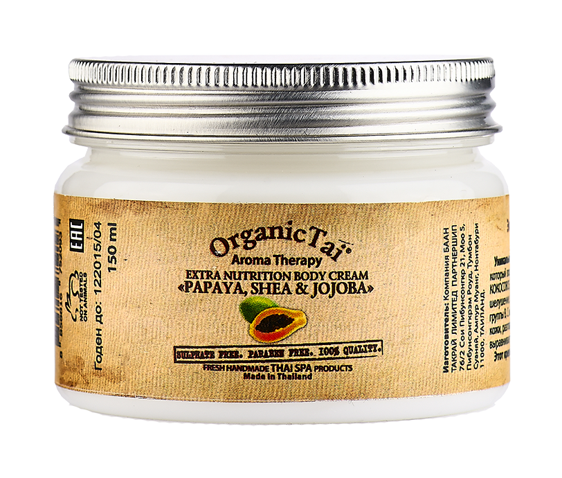 ORGANIC TAI Крем экстрапитательный для тела Папайя, ши и жожоба 150 мл, фото 1